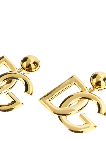 Dolce & Gabbana Crystal Logo Earrings