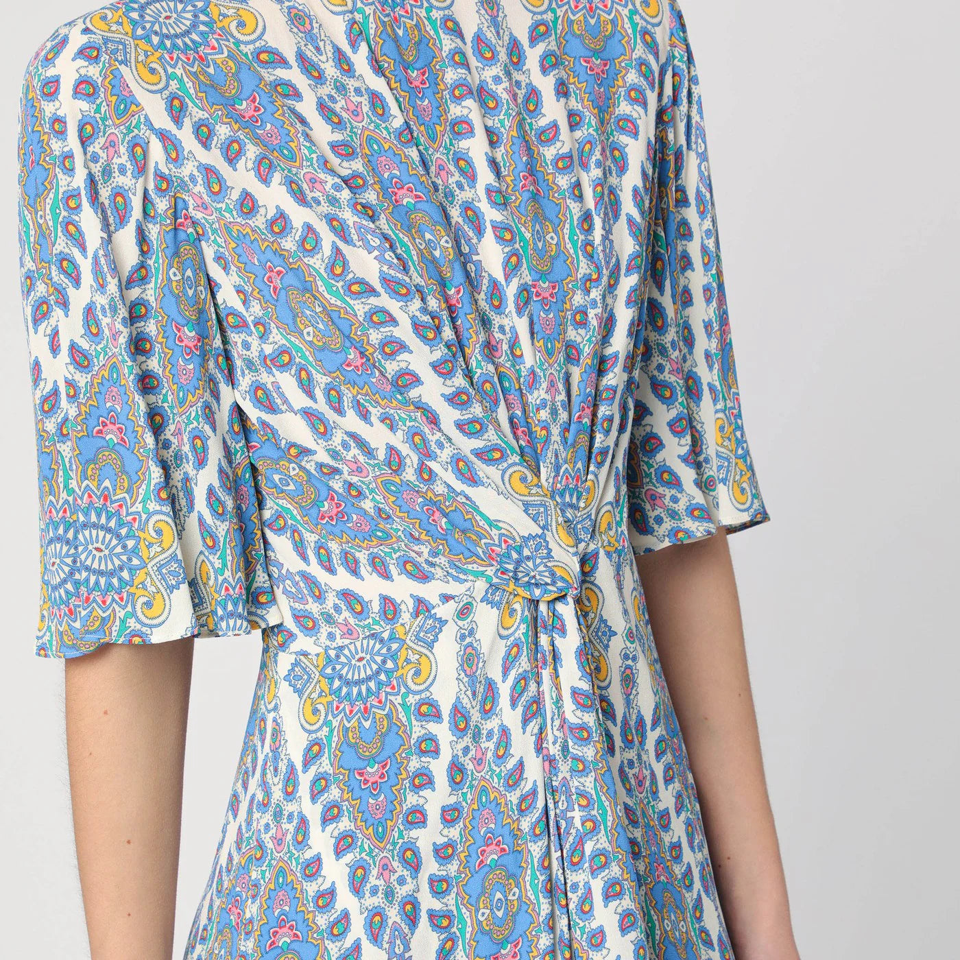 ETRO Flared midi dress with multi-coloured print