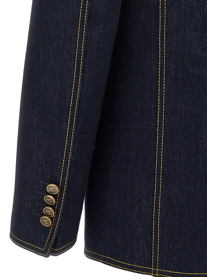 Etro Single-breasted Denim Blazer