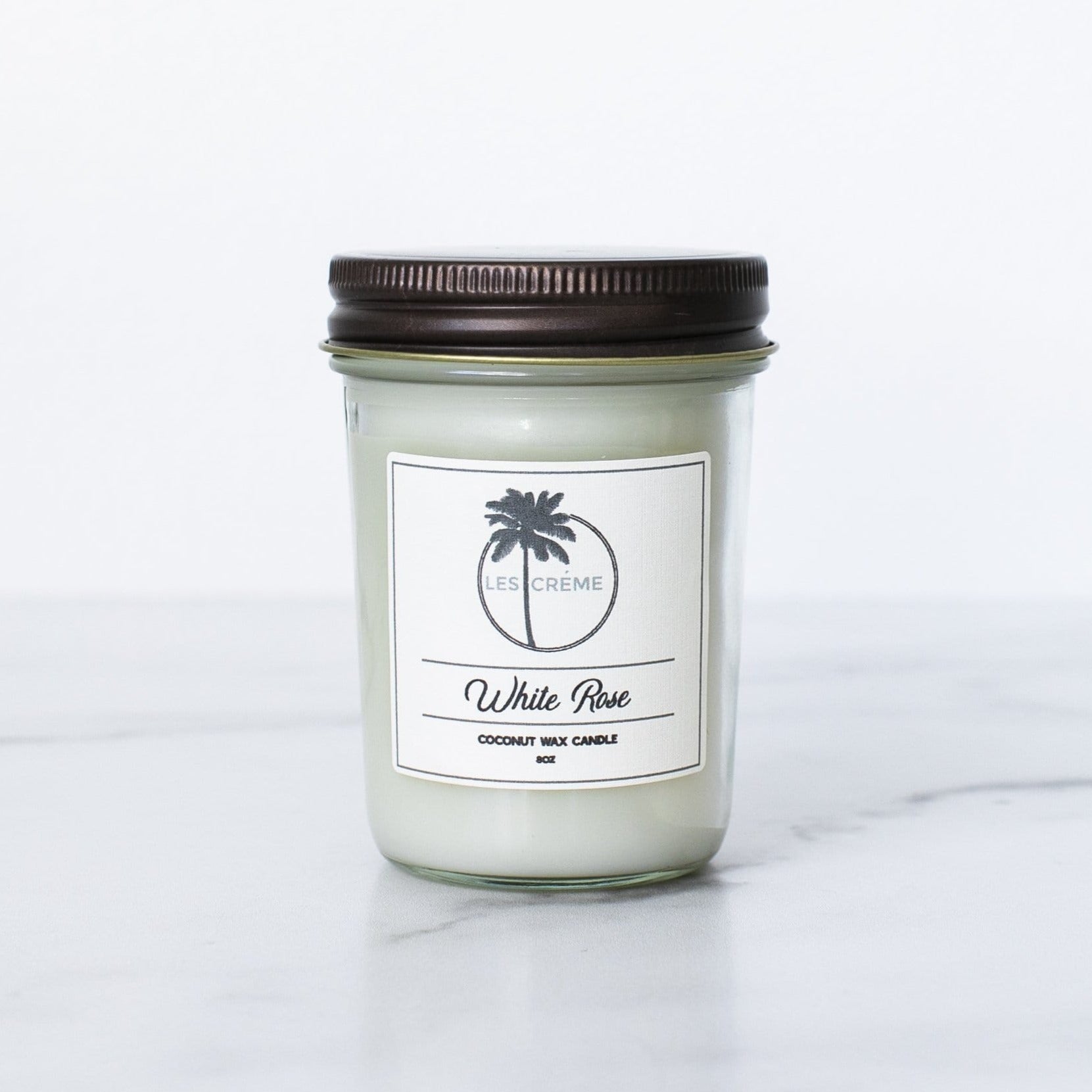 White Rose Scent Coconut Wax Candle