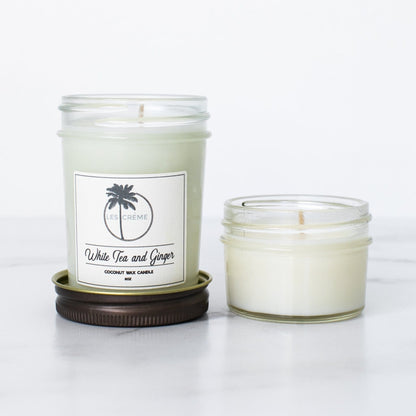 White Tea + Ginger Scent Coconut Wax Candle