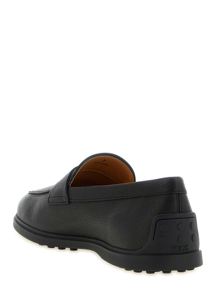 Tod's Hammered Leather Loafers