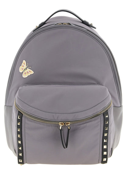 Valentino Garavani Stud Up Grey Backpack