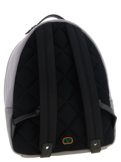 Valentino Garavani Stud Up Grey Backpack