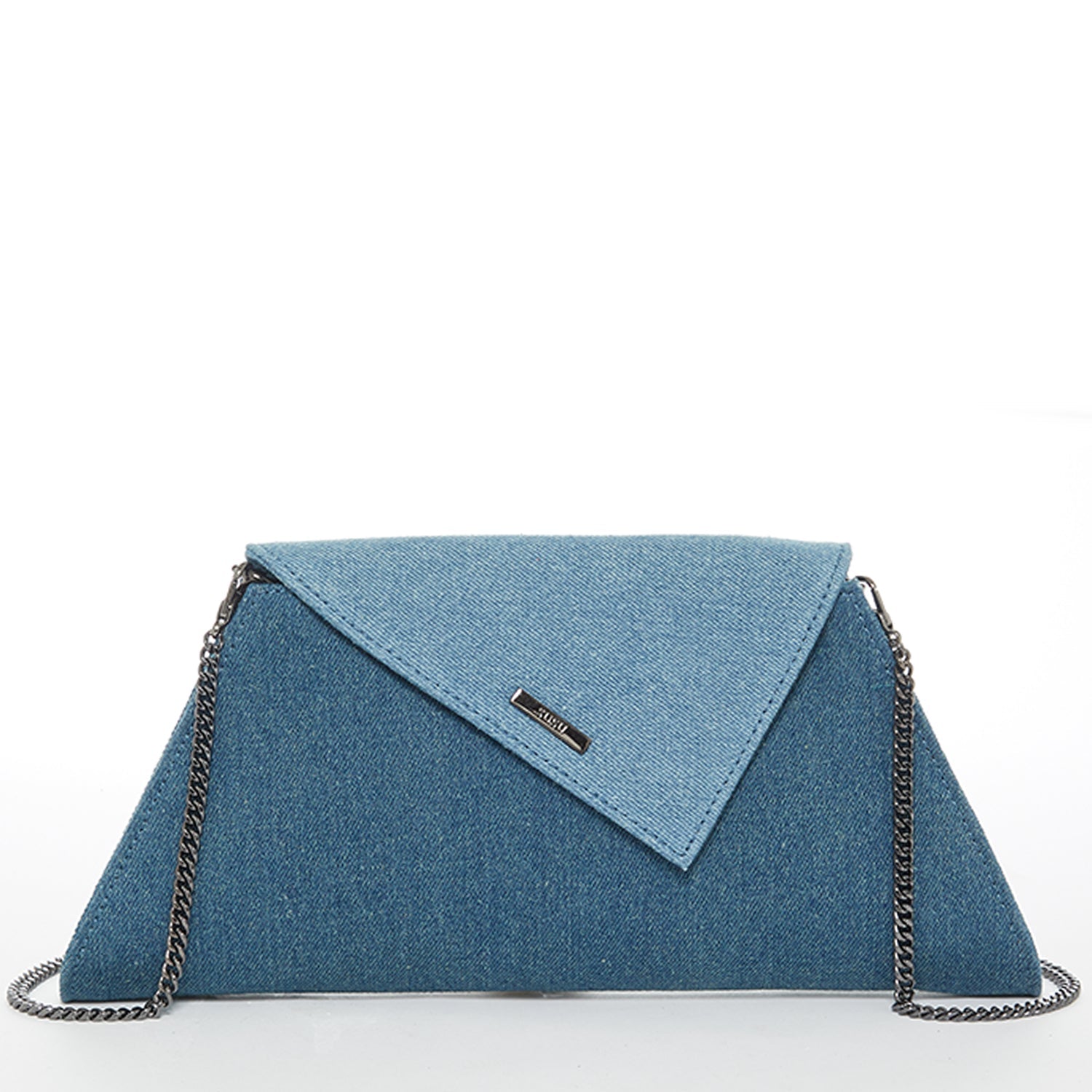 Angelica Denim Clutch Two Tone