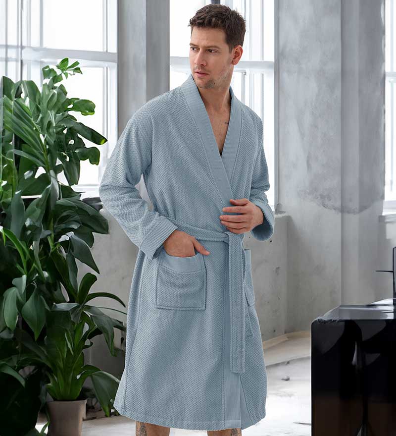 Men's Turkish Cotton Terry Cloth Kimono Robe