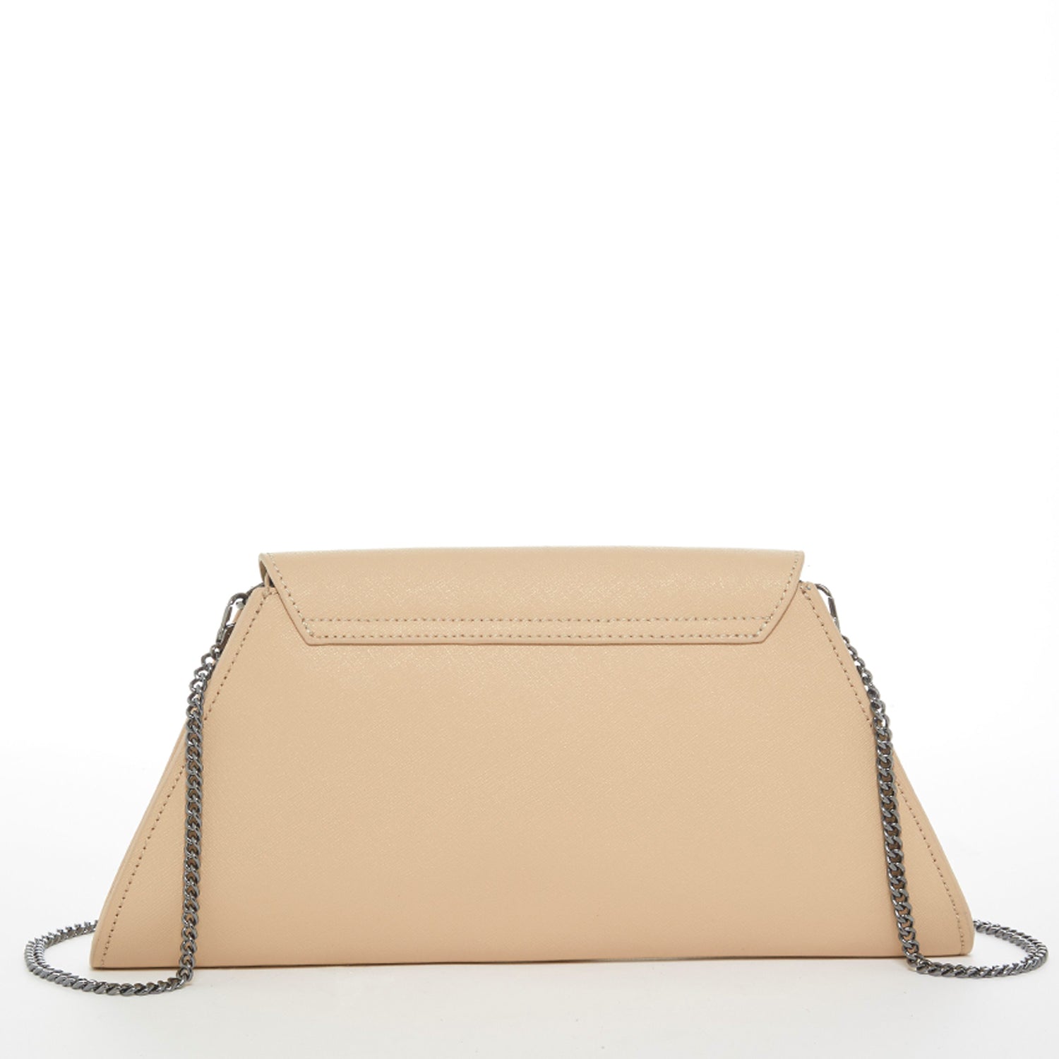 Angelica Nude Leather Clutch Purse