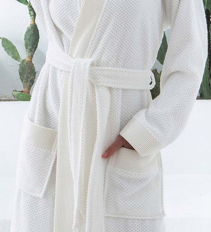 Women's Turkish Cotton Terry Kimono Robe - Luxurious Terry Cloth Bathrobe